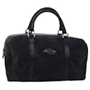 CELINE Macadam Canvas Boston Bag Black Auth 74547 - Céline