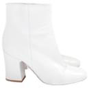 Gianvito Rossi White Mid Heel Ankle Boots