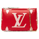 Rote Louis Vuitton-Umhängetasche mit Monogramm „Giant Jungle“ und gefütterter Pochette mit Reißverschluss