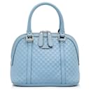 Bolso satchel Gucci Mini Microguccissima Dome azul