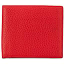 Rotes, zweifach gefaltetes Lederportemonnaie von Bottega Veneta