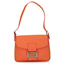 Orange Fendi Satin Shoulder Bag