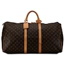 Bolsa de viaje marrón Louis Vuitton Monogram Keepall 60