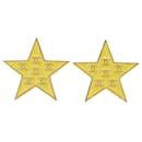 Gelbe Chanel CC Star Clip-On Ohrringe