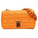 Orange Burberry Small Lola Resin Chain Shoulder Bag