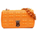 Orange Burberry Kleine Schultertasche „Lola“ aus Harz mit Kette