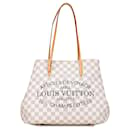 Weiße Louis Vuitton Damier Azur Cabas Adventure MM Einkaufstasche
