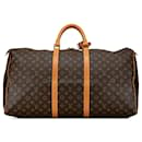Bolsa de viaje marrón Louis Vuitton Monogram Keepall 60