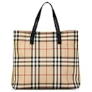 Beige Burberry House Check Tote