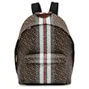 Brown Burberry Monogram Stripe E-Canvas Backpack