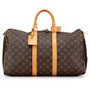 Bolsa de viaje marrón Louis Vuitton Monogram Keepall 45