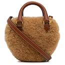 Bolso satchel con corazón de piel de oveja Celine marrón - Céline