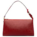 Bolso de hombro rojo Louis Vuitton Epi Pochette Accessoires