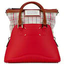 Red Margiela Mini Rubber and Canvas 5AC Satchel - Maison Martin Margiela