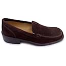 Vintage Braune Wildleder Mokassins Loafers Schuhe Größe 35 - Loro Piana