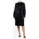 Black satin midi shirt dress - size UK 12 - Loewe