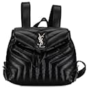 Saint Laurent Black Small Quilted Leather Loulou Backpack