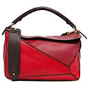 LOEWE Red Medium Tricolor Puzzle Bag - Loewe