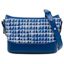 Chanel Azul Pequeno Tweed Gabrielle Hobo