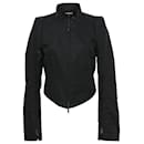 Ann Demeulemeester Reflective Jacket in Black Cotton 