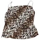 L’Agence Kay Cowl Neck Camisole in Animal Print Silk - L'Agence