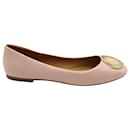 Tory Burch Caterina Flats in Pink Leather