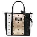 Schwarze MCM Visetos Mix Toni Shopper-Tasche