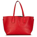 Red LOEWE Embossed Anagram T Shopper Tote - Loewe