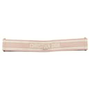 Ceinture large en toile brodée Dior rose