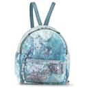 Blue Chanel Sequin Tricolor Waterfall Backpack