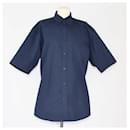 Balenciaga Navy Blue Shortsleeve Shirt