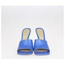 Sandálias deslizantes Bottega Veneta Blue Stretch Open Toe