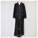 Christian Dior Conjunto de pantalones y camisa de pijama con estampado Reve D'Infini en negro