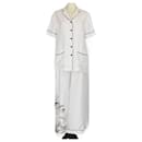 Christian Dior White Chez Moi Short Sleeved Shirt & Pants Set