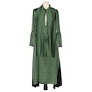 Fendi Robe à motifs géométriques vert/noir