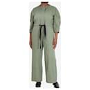 Olive green belted jumpsuit - size UK 12 - Autre Marque