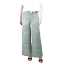 Light green sparkly ribbed trousers - size UK 10 - Missoni