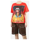 T-shirt portrait rouge - taille L - Gucci