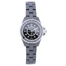 Relógio Chanel J12 H2569 SVG17695 SS×CE QZ mostrador preto 29 mm