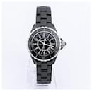 Chanel J12 H0682 D.X.12305 SS×CE QZ Black Dial Watch