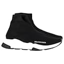 Balenciaga Speed Trainers Recycled Knit Sneaker in Black and White Polyester