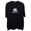 T-Shirt Logo Balenciaga en Coton Noir