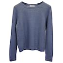 Max Mara Ciad Knit Sweater in Blue Cashmere and Silk