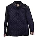 Burberry Quilted Jacket in Navy Blue Nylon