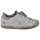 Golden Goose Super Star Sneakers in White Leather