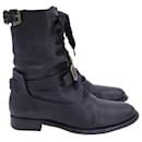 Botas militares Chloé Otto Moto en cuero negro