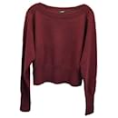 Theory Knit Sweater in Burgundy Wool