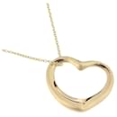Tiffany & Co 18K Elsa Peretti Open Heart Pendant Necklace Metal Necklace in Excellent condition