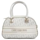 Dior White Medium Perforated Calfskin Vibe Classic Bowling Bag