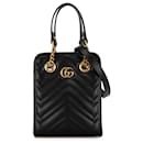 Mini bolso tote negro GG Marmont Matelasse de Gucci